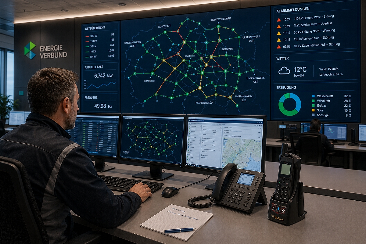 Kontrollraum mit Iridium POTSDock