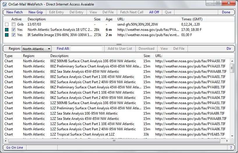 Anforderung von Satellitenbildern mittels onsatmail